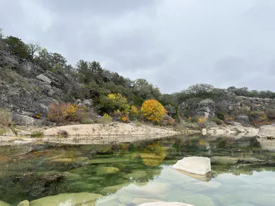Pedernales Falls State Park during the fall