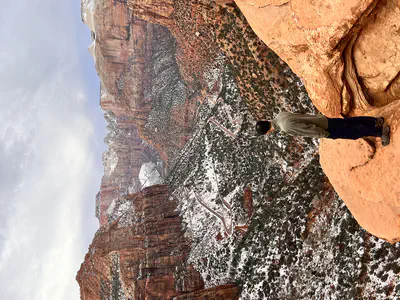 overlooking the Zion Canyon area